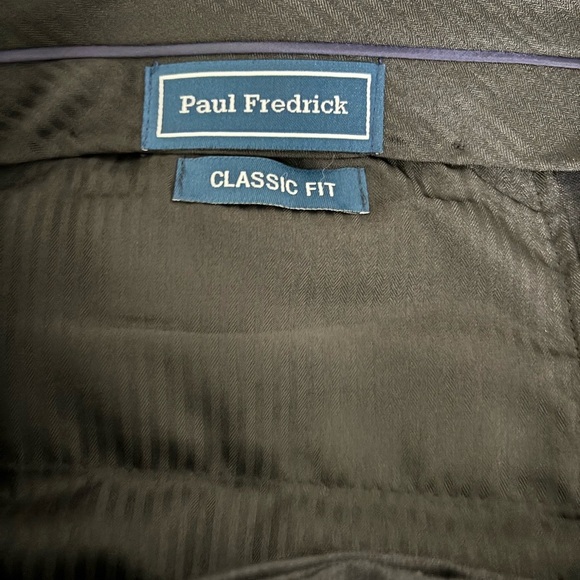 Paul Fredrick Men's charcoal Dress Pants - Picture 5 of 8